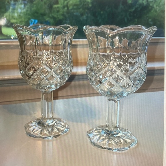 Pineapple Cut Glass Candlestick - Picture 1 of 3